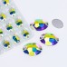 DZ 4063 14*10 MM oval shape crystal sew on stone
